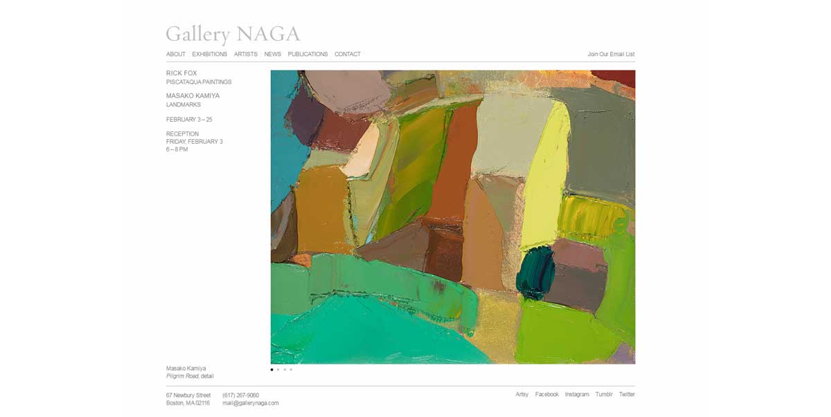 Gallery NAGA Art Gallery Website