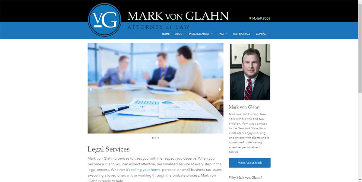 Mark von Glahn Attorney Website