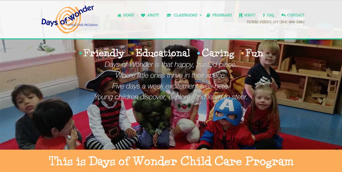 Days of Wonder Childcare Website